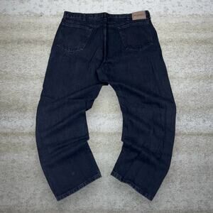 Vintage Y2K Wrangler Jeans 40x30 Baggy Fit Jet Black Wash Work Wear Denim
